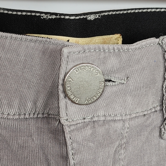 Democracy "Ab" Technology Jeans Corduroy 6 Skinny Leg Light Grey Stretch - Picture 9 of 11